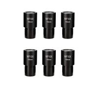6pièces 10X Oculaire de Microscope Grand Angle Adaptateur de Lentilles Optiques Champ 18mm Lentille Oculaire Professionnelle Standard