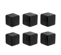 6Pieces 30 mm Acrylique à Six côtés Cubes de dés D6 Dice enseignement Counting pour Les Jeux de Conseil Education Classroom Party Fun Plastic Cubes Sactumed Surface et Rended (Noir)