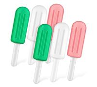 6Pièces Chewies Silicone Forme de Popsicle avec Poignées Accessoires pour Aligneurs Dentaires Mâchoires à Mâcher