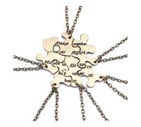 6pièces Collier Puzzle Amour Amie Ensemble De Pendentifs Créatifs Pour Bijoux De Mode À Porter Ensemble Pour Meilleure Amie