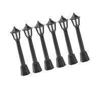 6Pièces Mini Lampadaire Décoratif pour Accessoires de Scène Miniature Simulation de Lumière de Rue