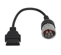 6pin à 16pin OBD1 au câble de Diagnostic pour Les camions de Service de qualité Professionnelle J1708 Adaptateur de Scanner Compatible avec Transmission Stable et Bouche de