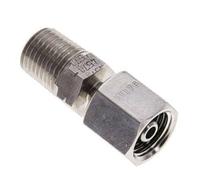 6S & 1/4'' NPT en acier inoxydable Raccord tournant droit avec filetage mâle 630 bar Ajustable ISO 8434-1