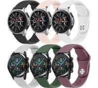 6ST Bracelet pour Samsung Galaxy Watch 3 45mm/Galaxy Watch 46mm/Gear S3 Frontier,22mm Bracelets de Silicone Sport pour Huawei Watch Gt 2/Gt 3/Gt 46mm/Watch 2/Garmin Venu/Venu 2 Montre Band Homme Femme
