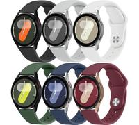6ST Bracelet pour Samsung Galaxy Watch 6/4/5 40mm 44mm/Active 2/Watch 5 Pro 45mm/Watch 3 41mm, 20mm Bracelets Silicone pour Garmin Vivoactive 3/4s/Forerunner 245/Venu Sq 2/2 Plus/Amazfit Gts 2/4 Mini