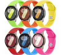 6ST Bracelet pour Samsung Galaxy Watch 6/4/5 40mm 44mm/Active 2/Watch 5 Pro 45mm/Watch 3 41mm, 20mm Bracelets Silicone pour Garmin Vivoactive 3/4s/Forerunner 245/Venu Sq 2/2 Plus/Amazfit Gts 2/4 Mini