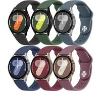 6ST Bracelet pour Samsung Galaxy Watch 6/4/5 40mm 44mm/Active 2/Watch 5 Pro 45mm/Watch 3 41mm, 20mm Bracelets Silicone pour Garmin Vivoactive 3/4s/Forerunner 245/Venu Sq 2/2 Plus/Amazfit Gts 2/4 Mini