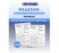 6th Grade Reading Comprehension Workbook: 32 Short Passages with Test-Style Questions for STAAR Test Prep and Summer Practice: Includes 32 Guided ... Prep, Summer Learning, & At-Home Practice