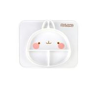 6vibes Molang assiette silicone bébé antidérapant, sans BPA, Passe au lave-vaisselle et au micro-ondes assiette twistshake bebe & enfant, Cadeau parfait pour les amoureux de Molang