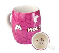 6vibes Molang Grande tasse mignonne, 400 ml, en porcelaine, motif licorne, pour café et thé, avec piupiu, idéale comme cadeau