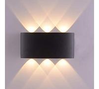 6W Applique Murale LED Moderne Aluminium Eclairage Lumière Décoration Lumière Eclairage Blanc Chaud 3000K Metal Applique Led Lampe Murale