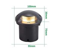 6W12W LED étanche lampe souterraineAC85-265V DC24V extérieur jardin 1/2/4 côté intégré sol enterréSpotYardPath paysageNecklights
