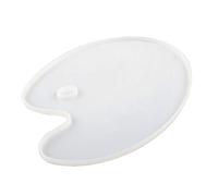 6Wcveuebuc Palette de peinture - Moule en résine - 25,4 x 20,3 cm - Forme ovale - Outil de moulage