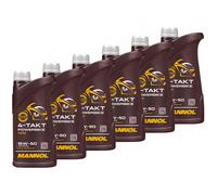 6x 1 Litre D'Huile de Moteur Mannol 15W-50 4- Pas Powerbike Api Sm Huile