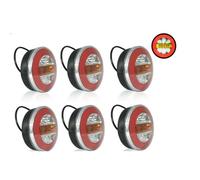 6x 12/24V Néon LED Rond Lampes Arrière Feux Hamburger Camion Caravane Fourgon