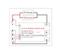 6X 13S 48V 15A Lipolymère Li-Ion Le Panneau de Protection de Batterie BMS PCB Board avec Le Radiateur
