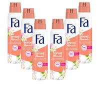 6x 150ml Fa Divine, Moments Déodorant Spray 48h Arrête Bacteries 0%