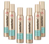 6x 200ml Wellaflex Mousse Coiffante Invisible Hold Extra Fort 24h Souple Support