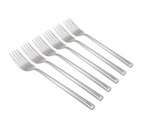 6x 21.5cm Tondo Fourchettes à Dîner en Acier Inoxydable - Argent Métal Cuisine À Manger Dessert Restauration Coutellerie Tableau Fourchette Ensemble - Par Argon Tableware