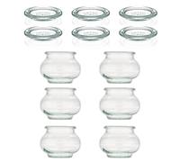 6x 220 ml bocal décoratif WECK avec couvercle en verre RR 60