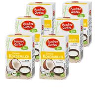 6X 250ML Crème De Coco Bio Végane Bamboo Garden Texture Crémeuse Fine