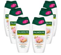6x 250ml Palmolive Amande & Lait Crème de Douche Maintient la Peau, Avec Parfum