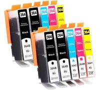 6X 364XL Noir Cartouches d'encre Compatible avec HP 364 364 XL pour Photosmart 5520 5510 5520 5524 5524 6520 5515 7520 Deskjet 3520 Officejet 4620 4622