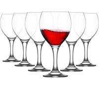 6x 365ml Misket Verres à vin rouge - Grand verre résistant au lave-vaisselle Mariage Noël Anniversaire Fête Boire Verre Calice Set Cadeau - De LAV