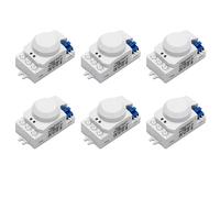 6X 5.8GHz System LED Micro-Onde Capteur de Mouvement à 360 Degrés DéTecteur de Mouvement Du Corps, Blanc