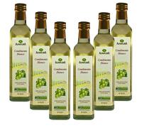 6x 500ml Alnatura Vinaigre De Vin Blanc Condimento Biano Doux 5,5% Acide