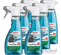 6x 500ml SONAX Nettoyant pour Habitacle Matte Effect Sport Frais Cockpitspray