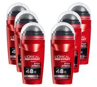 6X 50ML L'Oréal Men Expert Stop Stress Anti-Transpirant 48H XXL Roll-On