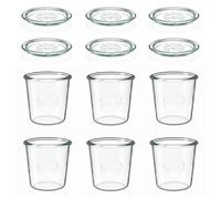 6x 580 ml bocal WECK à renversement avec couvercle en verre RR 100