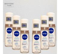 6x 75Ml Nivea Fresh Natural Spray Déodorant 24H SANS ALUMINIUM Longue Fraîcheur
