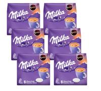 6X 8 Pads Senseo Milka Chocolat Sans Café Pour Double Support Dégustation