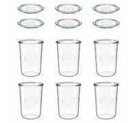 6x 850 ml bocal WECK à renversement avec couvercle en verre RR 100