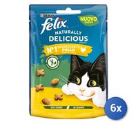 6X Aimento Chat Felix Snack Biscuits 50 Grammes Poulet