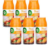 6x Air Wick Freshmatic Mandarine douce recharge 250ml | Pot de senteur avec le parfum de la mandarine juteuse