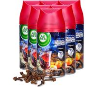 6x Air Wick Freshmatic recharge vin chaud 250ml | Le parfum du vin chaud avec l'ajout d'écorces d'orange et l'arôme épicé des clous de girofle et de la cannelle