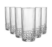 6x America '20s Highball lunettes Vintage Art Deco Cocktail Tumblers 490ml