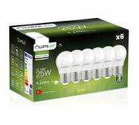 Lumiled Lot de 6 ampoules LED E27 P45 - 2,5 W - Remplace une ampoule à incandescence de 25 W - 249 lm - 4000 K - Blanc neutre - Angle d'éclairage 180 ° - 230 V - Forme sphérique - Économie d'énergie