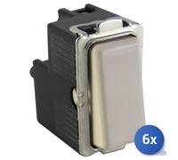 6X Andrighetti Déviateur Unipolaire Ivoire Basique Compatible Bticino 16AX 250V