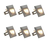 6x Appliques Murales LED d'Extérieur Carré Lampe Eclairage Luminaire vidaXL