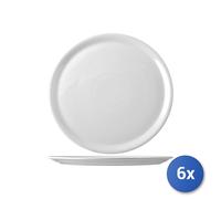Saturnia Napoli Lot de 1 Assiettes à Pizza en Porcelaine Blanc