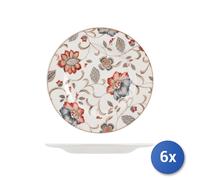 6x Assiette Fruit en Faïence Jacobean 21,5 Multicolore Churchill