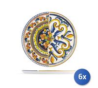 6X Assiette H&H Positano 33Cm Pizza En Grès