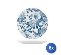 6X Assiettes PCL Rose Bleu Plans 27Cm H&H