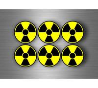 6x Autocollant Sticker Voiture Signe Symbole Radioactif Biohazard Zombie Warning