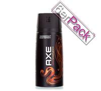 6x Axe spray déodorant chaque 150ml Tentation foncé