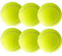 6X balles de Tennis Jaunes avec Sac de Transport, idéales pour entraînement, compétition, Chiens et Machine à Laver